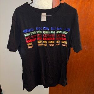 Victoria’s Secret Pink rainbow pride sequined tee